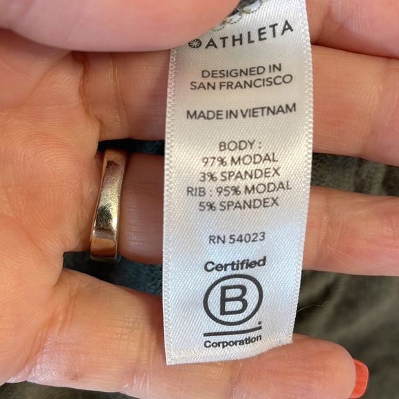 ATHLETA Pranayama open leisure cardigan MODAL fabric waterfall collar pockets MP - Picture 8 of 10